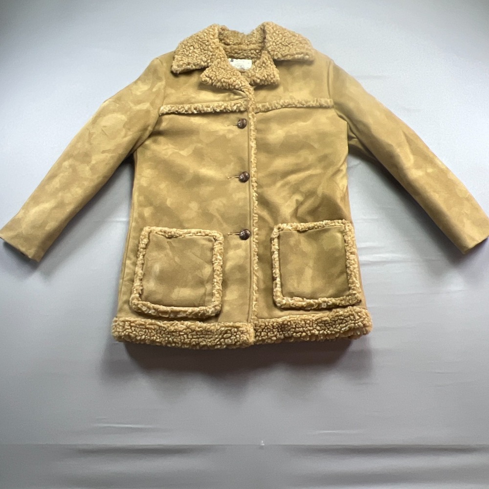 Fingerhut Fashions Jacket Womens 10 Brown Sherpa Lined Flap Pocket Warm Winter